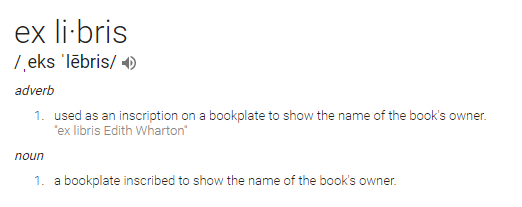 Ex LIbris